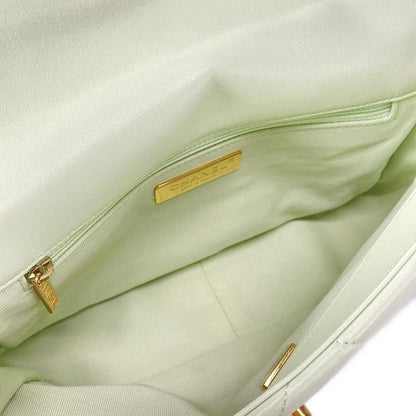 CHANEL Shoulder Bag Excellent Condition CHANEL 19 AS1160 Light Green Metal