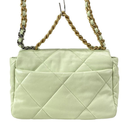 CHANEL Shoulder Bag Excellent Condition CHANEL 19 AS1160 Light Green Metal
