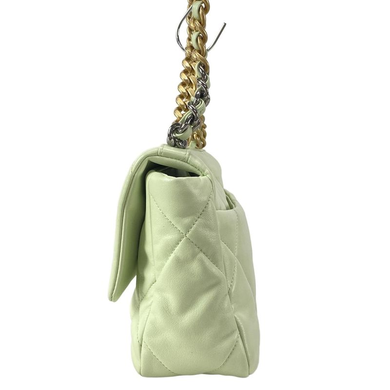 CHANEL Shoulder Bag Excellent Condition CHANEL 19 AS1160 Light Green Metal