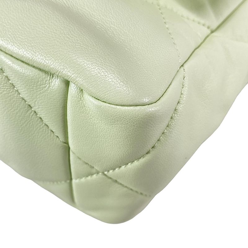 CHANEL Shoulder Bag Excellent Condition CHANEL 19 AS1160 Light Green Metal