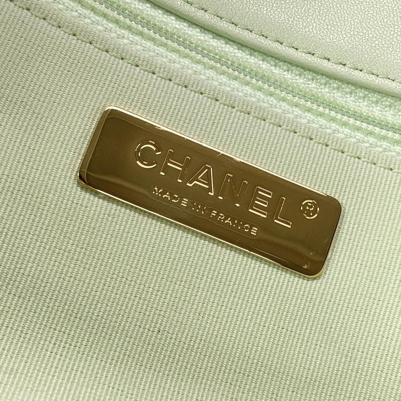 CHANEL Shoulder Bag Excellent Condition CHANEL 19 AS1160 Light Green Metal