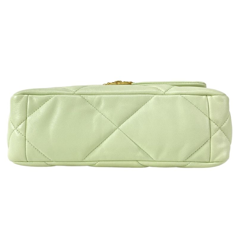 CHANEL Shoulder Bag Excellent Condition CHANEL 19 AS1160 Light Green Metal