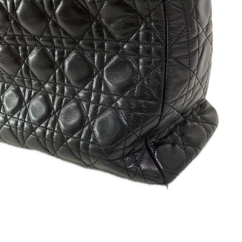 Dior Christian Dior Handbag Lady Dior Medium Bag Black Lambskin