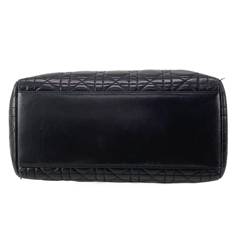 Dior Christian Dior Handbag Lady Dior Medium Bag Black Lambskin