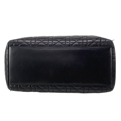 Dior Christian Dior Handbag Lady Dior Medium Bag Black Lambskin