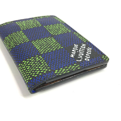 Louis Vuitton Card Case Organizer De Poche N00143 Leather / Canvas Blue