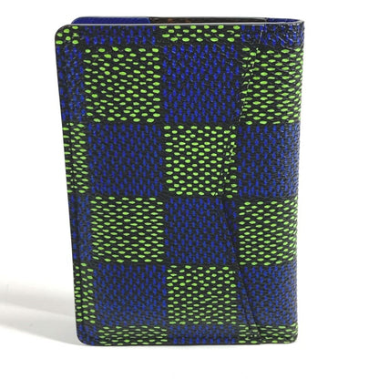 Louis Vuitton Card Case Organizer De Poche N00143 Leather / Canvas Blue