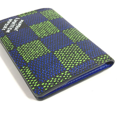 Louis Vuitton Card Case Organizer De Poche N00143 Leather / Canvas Blue