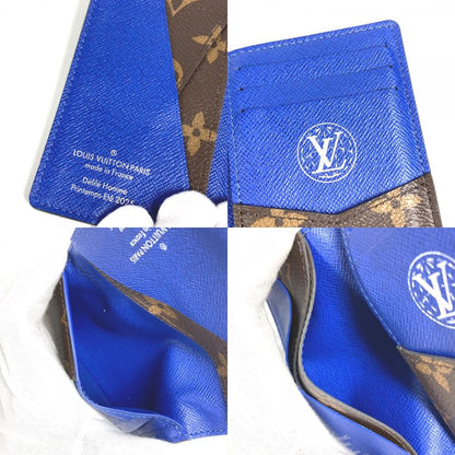 Louis Vuitton Card Case Organizer De Poche N00143 Leather / Canvas Blue