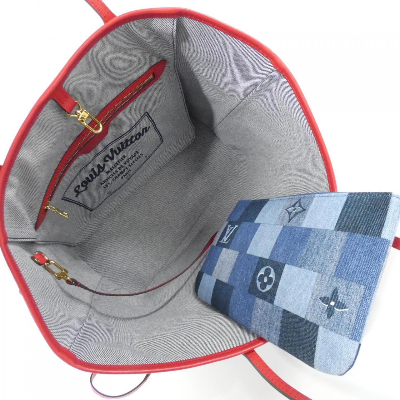 Louis Vuitton Denim Monogram Neverfull Mm M44981 Bag