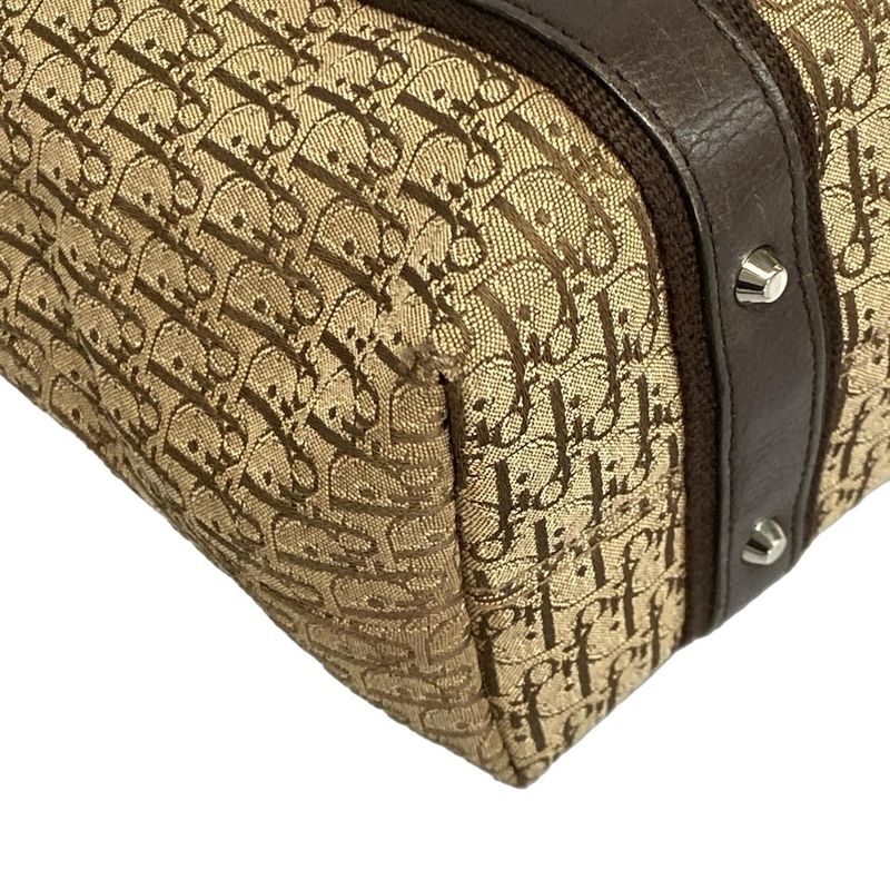 Dior Christian Dior Tote Bag Street Chic Beige X Dark Brown Leather