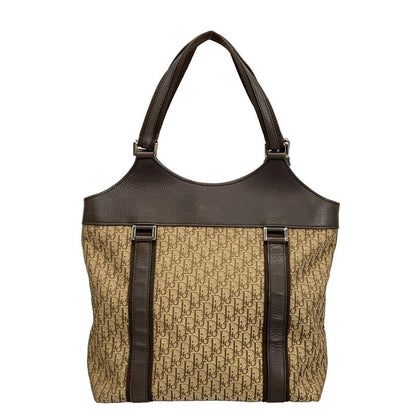 Dior Christian Dior Tote Bag Street Chic Beige X Dark Brown Leather