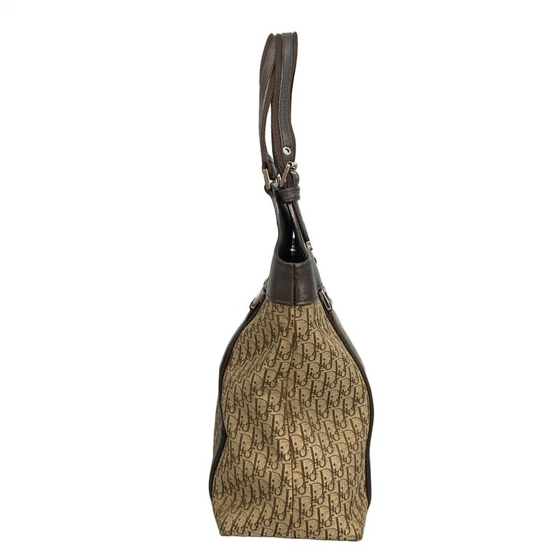 Dior Christian Dior Tote Bag Street Chic Beige X Dark Brown Leather