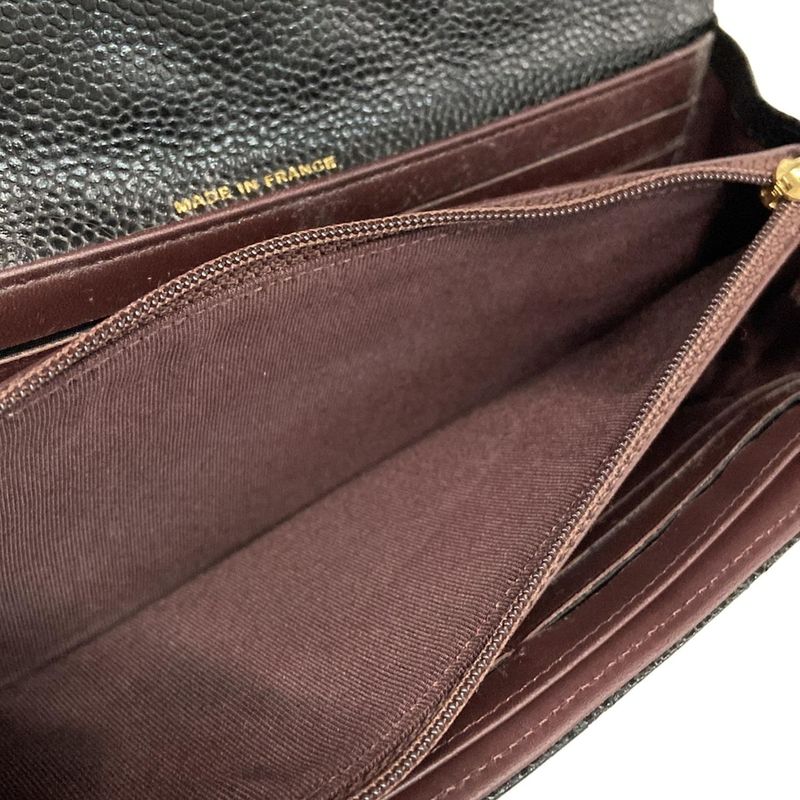 Chanel Long Wallet Matelasse A80758 Black Gold Hardware