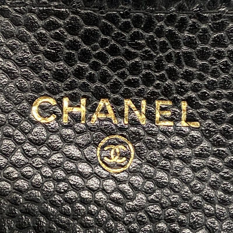 Chanel Long Wallet Matelasse A80758 Black Gold Hardware