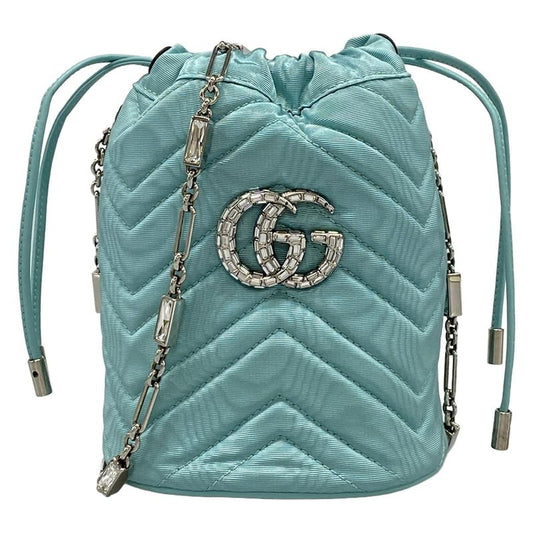 Gucci Shoulder Bag Ggmarmont 746609 Light Blue Bijou