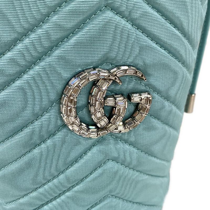 Gucci Shoulder Bag Ggmarmont 746609 Light Blue Bijou