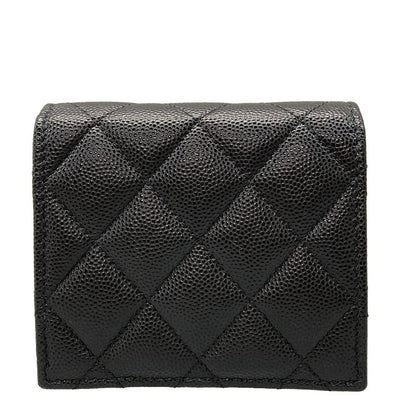 Chanel Bifold Wallet Matelasse Ap4085 Black Gold Hardware