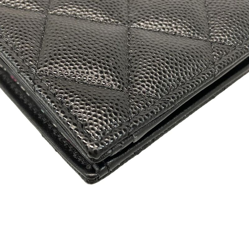 Chanel Bifold Wallet Matelasse Ap4085 Black Gold Hardware