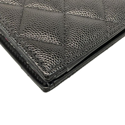 Chanel Bifold Wallet Matelasse Ap4085 Black Gold Hardware