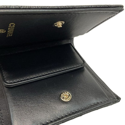 Chanel Bifold Wallet Matelasse Ap4085 Black Gold Hardware