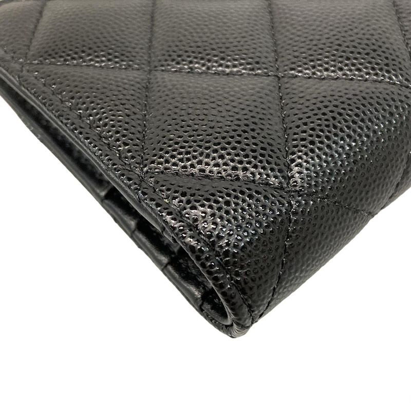 Chanel Bifold Wallet Matelasse Ap4085 Black Gold Hardware