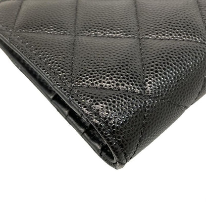 Chanel Bifold Wallet Matelasse Ap4085 Black Gold Hardware