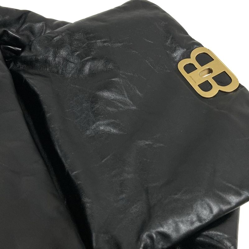 Balenciaga Shoulder Bag Monaco 787902 Black Leather