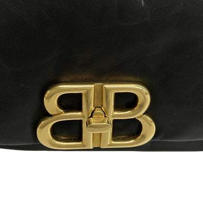 Balenciaga Shoulder Bag Monaco 787902 Black Leather