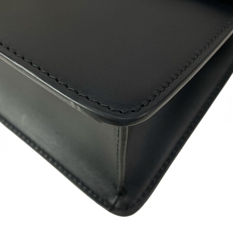 Gucci Shoulder Bag Sylvie 421882 Black Leather