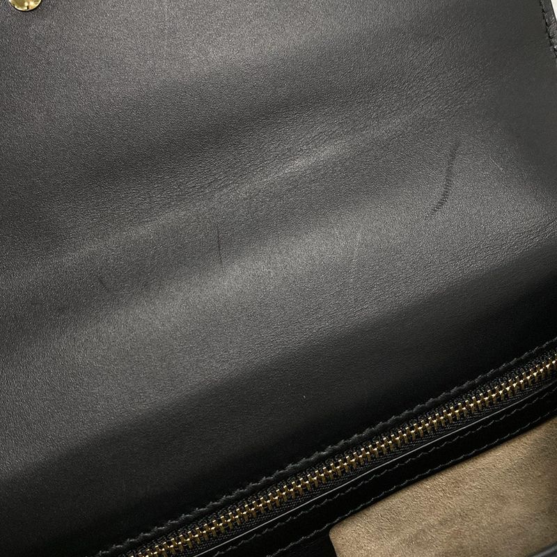 Gucci Shoulder Bag Sylvie 421882 Black Leather