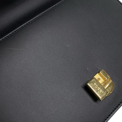 Gucci Shoulder Bag Sylvie 421882 Black Leather