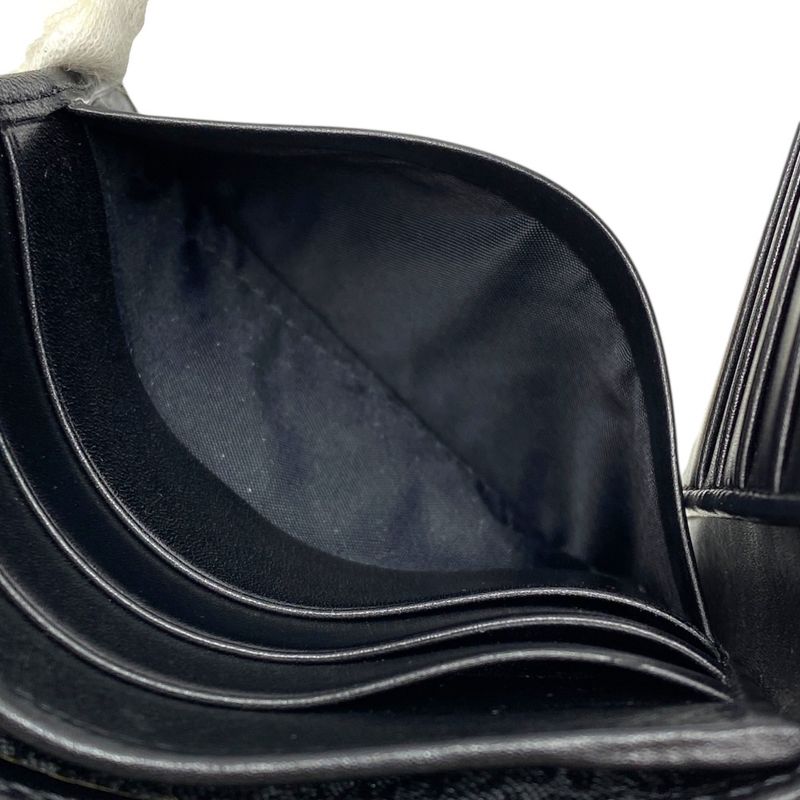 Versace Medusa Bifold Wallet Folding Wallet Billfold Logo Leather Black Silver