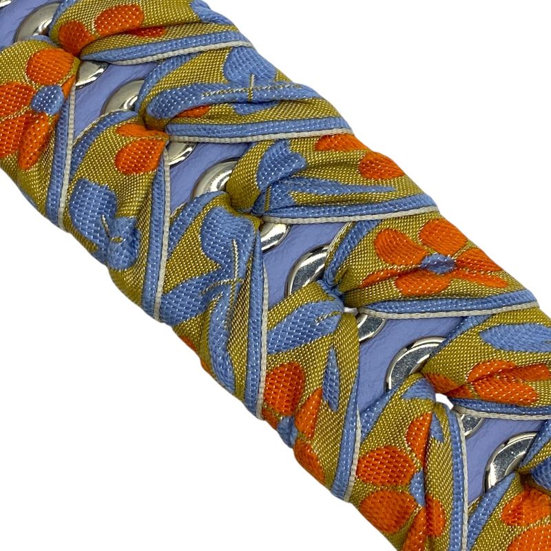 Fendi Mini Strap You Shoulder Strap Accessory Flower Floral Ribbon Canvas Blue