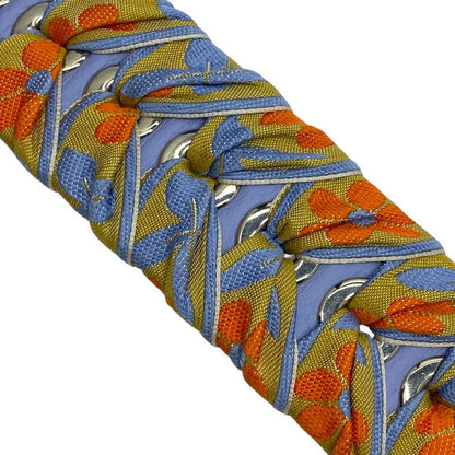 Fendi Mini Strap You Shoulder Strap Accessory Flower Floral Ribbon Canvas Blue