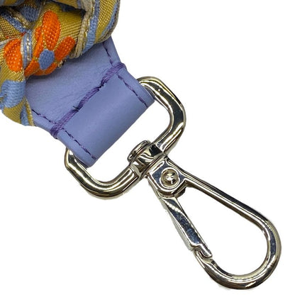 Fendi Mini Strap You Shoulder Strap Accessory Flower Floral Ribbon Canvas Blue