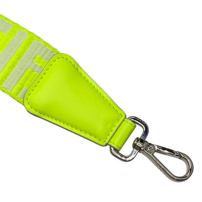 Fendi Long Zucca Pattern Strap You Shoulder Strap Accessory FF Logo Silver Neon