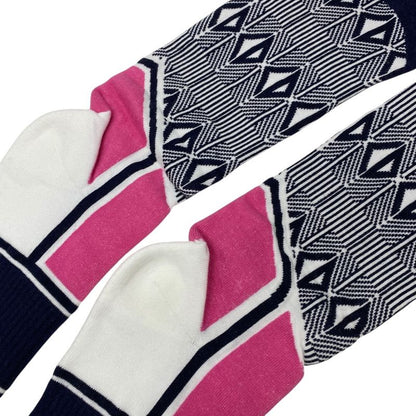 Unused Dior Socks Technical Multicolor Cotton Pink Black White DIOR Unisex