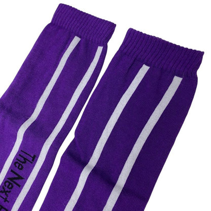 Unused Dior Socks Next Era Knee High Socks Logo Cotton Purple White 25sod500l200