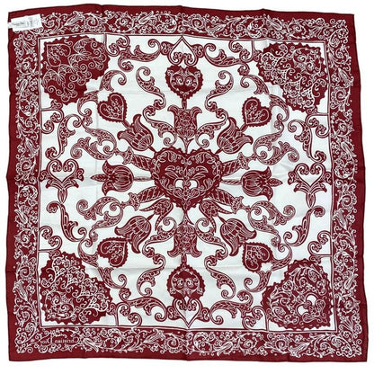 Christian Dior Scarf Accessory Silk Logo Bandana Pattern All Over Pattern White