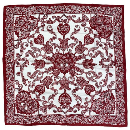 Christian Dior Scarf Accessory Silk Logo Bandana Pattern All Over Pattern White