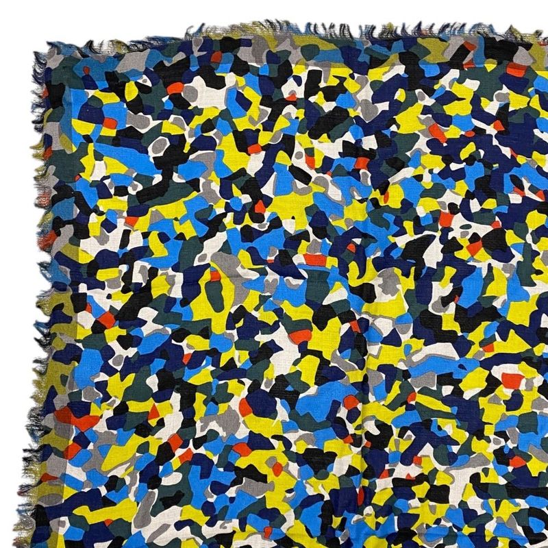 Fendi Bugs Monster Scarf Shawl Large Accessory Silk Logo All Over Pattern