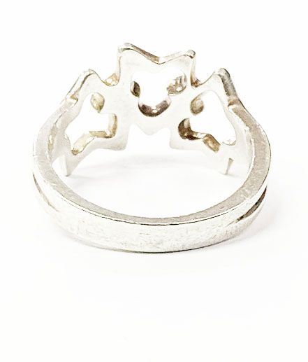Tiffany & Co Tiffany & CO Triple Star Ring No 7.5 Silver Pinky Ring []aa▲ 251212