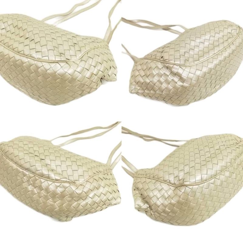 Bottega Veneta Vintage Intrecciato Shoulder Bag Handbag Chien Pan Gold Series