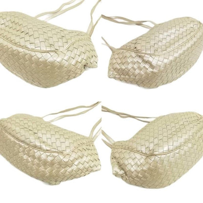 Bottega Veneta Vintage Intrecciato Shoulder Bag Handbag Chien Pan Gold Series