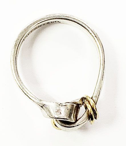 Tiffany & Co Tiffany & CO Hook & Eye Wire Ring No 9 Silver Gold Combination 18K