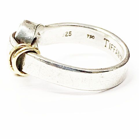 Tiffany & Co Tiffany & CO Hook & Eye Wire Ring No 9 Silver Gold Combination 18K
