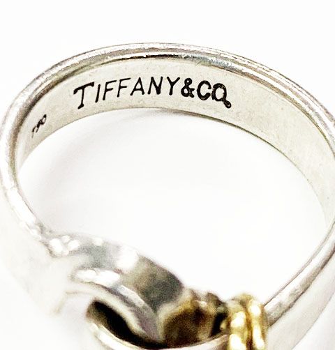 Tiffany & Co Tiffany & CO Hook & Eye Wire Ring No 9 Silver Gold Combination 18K