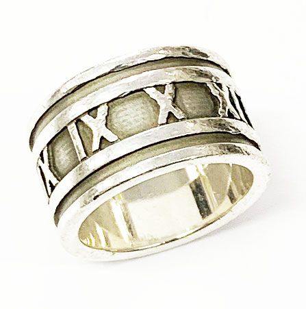 Tiffany & Co Tiffany & CO Atlas Wide Ring No 12 Silver Ring []aa▲ 251213