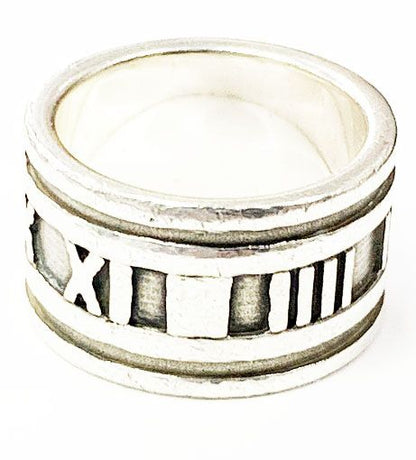 Tiffany & Co Tiffany & CO Atlas Wide Ring No 12 Silver Ring []aa▲ 251213